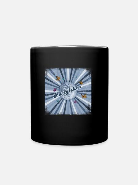 party dance retro disco - Full Colour Mug - black