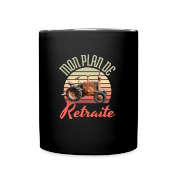 Mein Altersvorsorgeplan - der Traktor - Tasse einfarbig - Schwarz - Vorne
