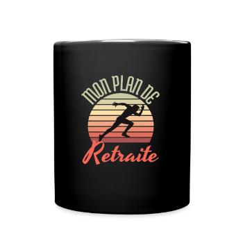 mon plan de retraite le running - Mug uni - noir - Devant