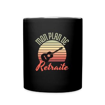 mon plan de retraite la guitare - cadeau guitare - Mug uni - noir - Devant