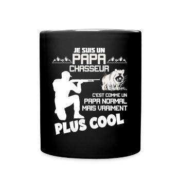 Papa Chasseur le Seul - Mug uni - noir - Devant
