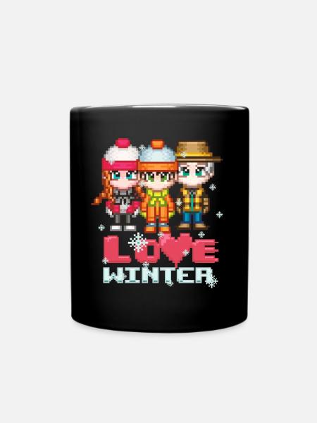 Love Winter - Tasse einfarbig - Schwarz