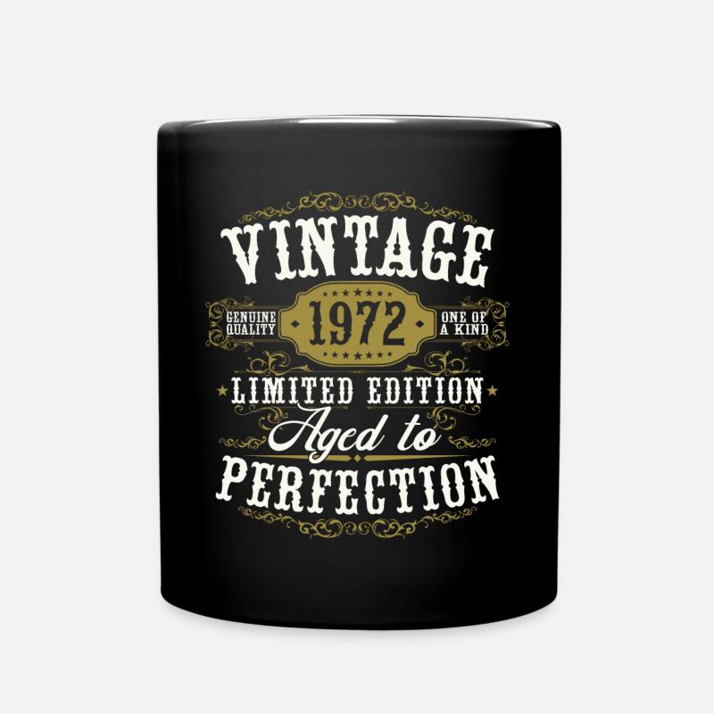 Né en 1972 Anniversaire Rétro Cadeau - Mug uni - noir