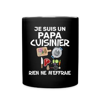 Le Chef Cuisinier C'est Papy Cadeau Homme - Mug uni - noir - Devant