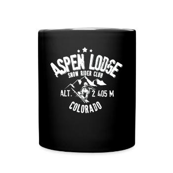 Aspen Lodge snow rider club - Mug uni - noir - Devant