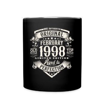 Février 1998 Vintage Birthday Retro Gift - Mug uni - noir - Devant