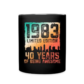 40 anniversaire 40 ans né en 1983 - Mug uni - noir - Devant