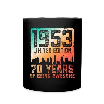 70e anniversaire 70 ans nés en 1953 - Mug uni - noir - Devant