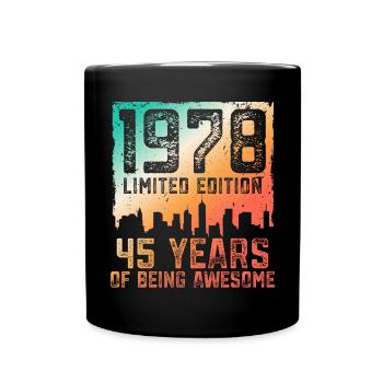 45 anniversaire 45 ans nés en 1978 - Mug uni - noir - Devant