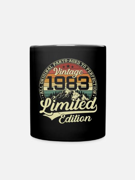 1983 Jahrgang geboren Vintage Geburtstag Geschenk - Tasse einfarbig - Schwarz