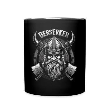 Berserker logo viking dark metal death noir - Mug uni - noir - Devant