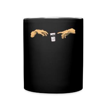 Ouzo disant pour les Grecs Un ouzo par jour - Mug uni - noir - Devant