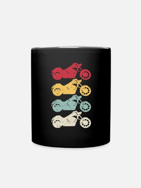 Chopper Moto Cruiser Rétro Motocycliste - Mug uni - noir