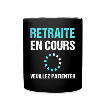 Retraite en cours humour futur retraité cadeau - Mug uni - noir - Devant