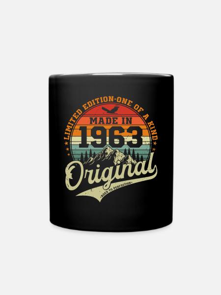 Original 1963 Vintage Vintage Retro Birthday - Mug uni - noir