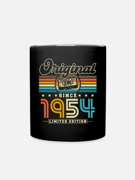 1954 Jahrgang Vintage Retro Geburtstag Geschenk - Tasse einfarbig - Schwarz