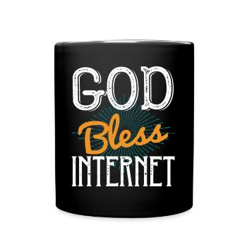 Que Dieu bénisse Internet - Mug uni - noir - Devant