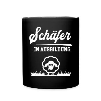Schäfer in Ausbildung Schäferausbildung Lehre - Tasse einfarbig - Schwarz - Vorne