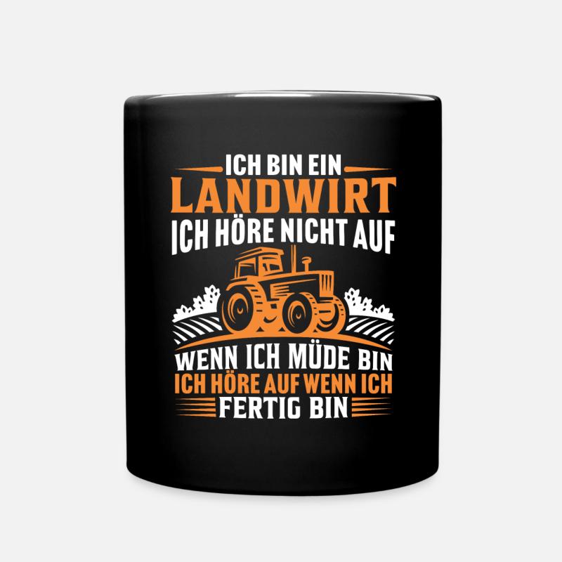 Ich bin ein Landwirt - Tasse einfarbig - Schwarz