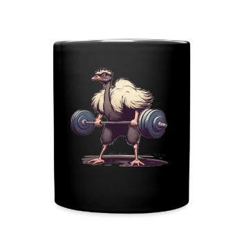 Strauß - Tasse einfarbig - Schwarz - Vorne