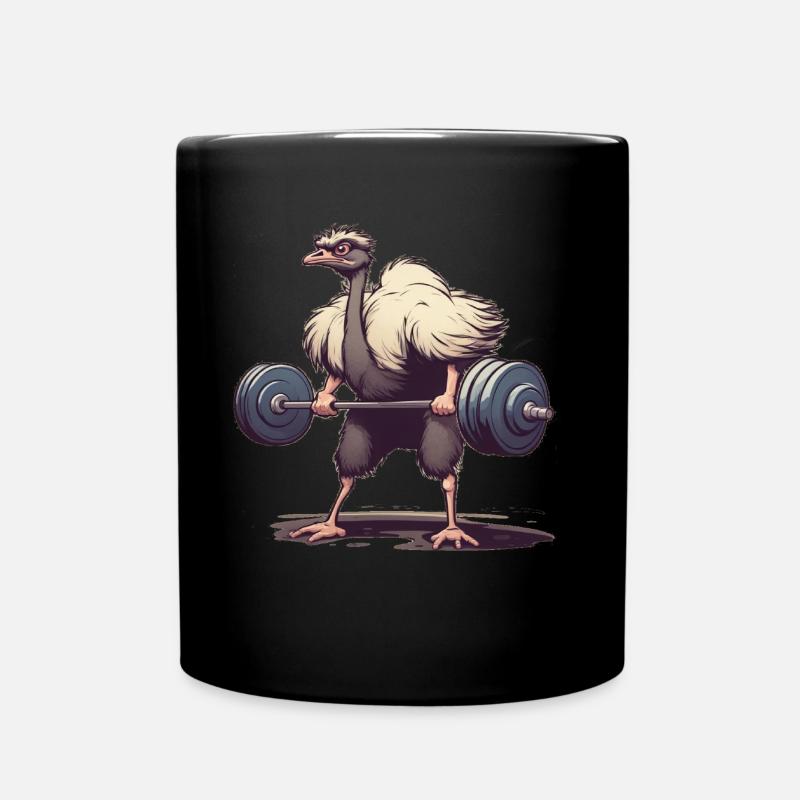 Strauß - Tasse einfarbig - Schwarz