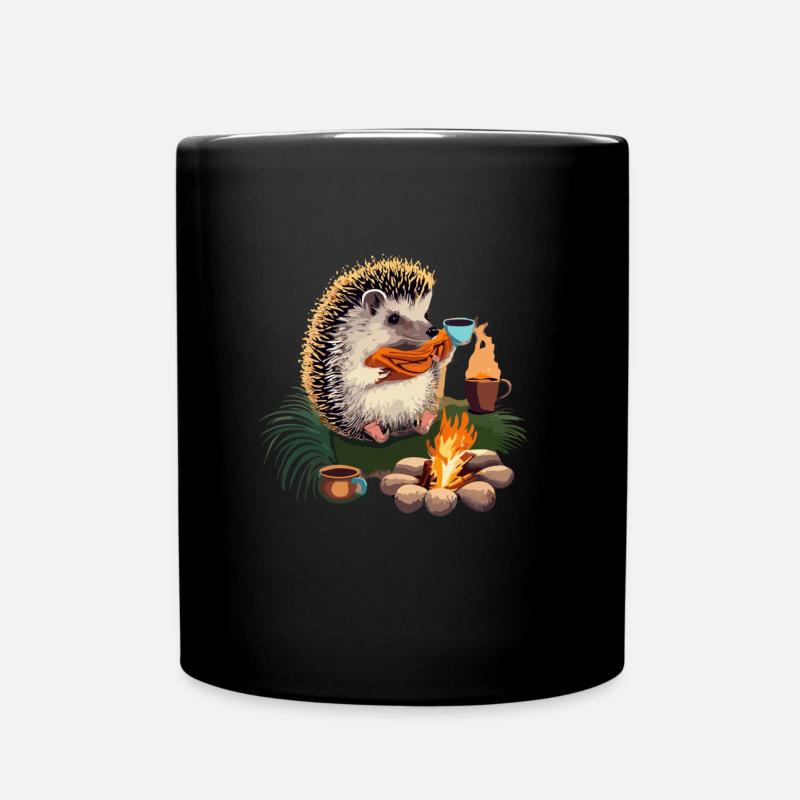 Lagerfeuer - Tasse einfarbig - Schwarz