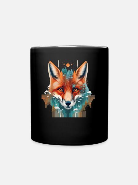 Fuchs - Tasse einfarbig - Schwarz