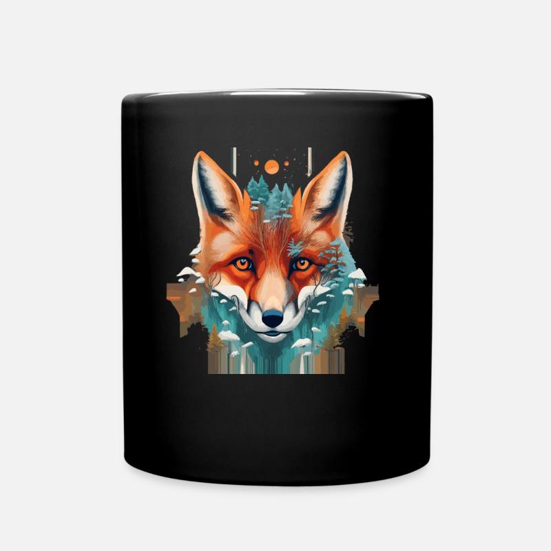 Fuchs - Tasse einfarbig - Schwarz