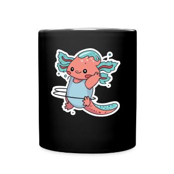 Hulahoop Axolotl - Tasse einfarbig - Schwarz - Vorne
