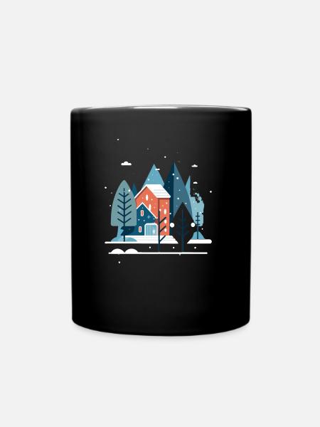 Winter - Tasse einfarbig - Schwarz
