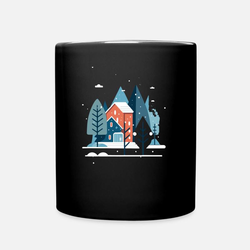 Winter - Tasse einfarbig - Schwarz