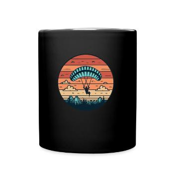 Paragliding - Tasse einfarbig - Schwarz - Vorne