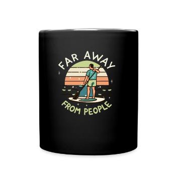Stand Up Paddeling - Tasse einfarbig - Schwarz - Vorne