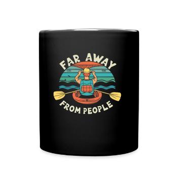 Paddeln - Tasse einfarbig - Schwarz - Vorne