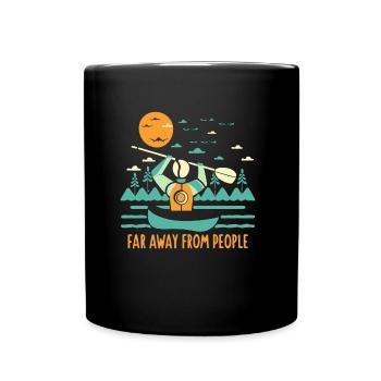 Kanu - Tasse einfarbig - Schwarz - Vorne