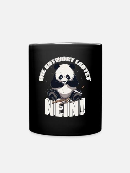 Die Antwort lautet Nein! - Tasse einfarbig - Schwarz