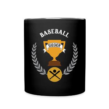 Baseball Sieger Gewinner Turnier Meisterschaft - Tasse einfarbig - Schwarz - Vorne
