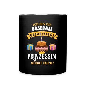 Baseball Geburtstag Spielerin Trainerin Geb Torte - Tasse einfarbig - Schwarz - Vorne