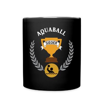 Aquaball Sieger Gewinner Turnier Meisterschaft - Tasse einfarbig - Schwarz - Vorne