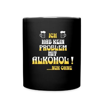 Bier und Party ist alles was wir wollen - Tasse einfarbig - Schwarz - Vorne