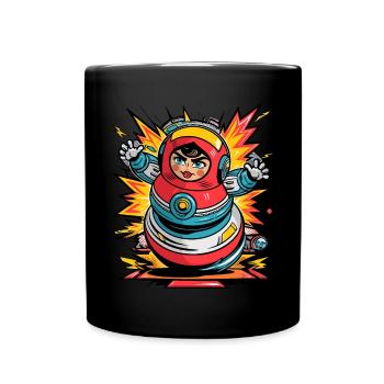 Action Matryoshka - Full Colour Mug - black - Front