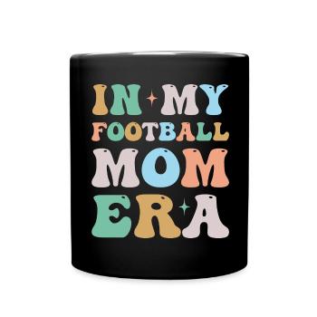 In meiner Fußball-Mom-Ära Groovy Retro - Tasse einfarbig - Schwarz - Vorne