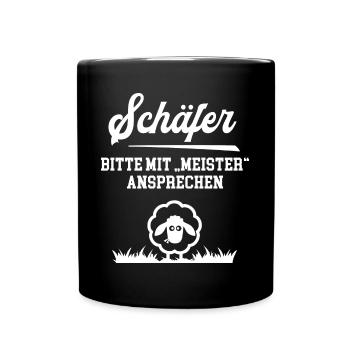 Schäfer Meister Schäfermeister Schaefer Tierwirt - Tasse einfarbig - Schwarz - Vorne
