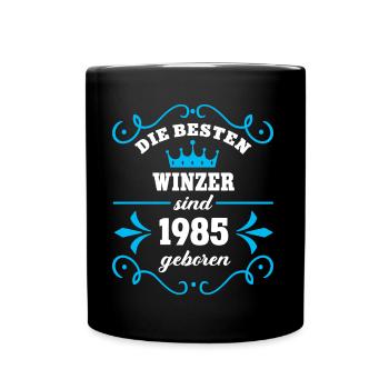 Winzer Geburtstag 1985 Jahrgang Kollege Winzerei - Tasse einfarbig - Schwarz - Vorne