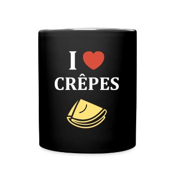 crêpe - Mug uni - noir - Devant