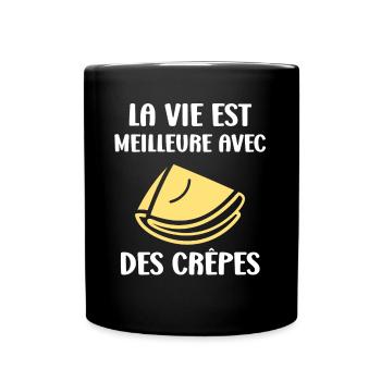 crêpe - Mug uni - noir - Devant