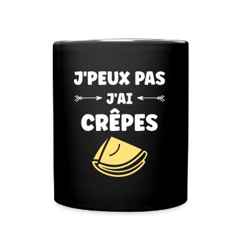 crêpe - Mug uni - noir - Devant