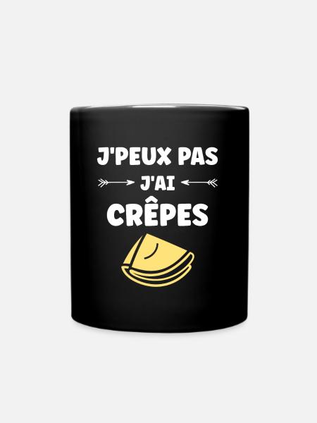 crêpe - Mug uni - noir