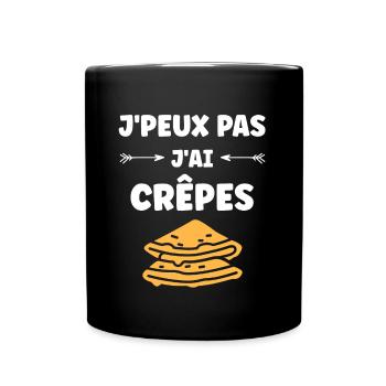 crêpe - Mug uni - noir - Devant