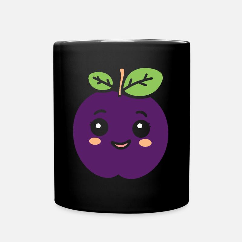 Pflaume - Tasse einfarbig - Schwarz